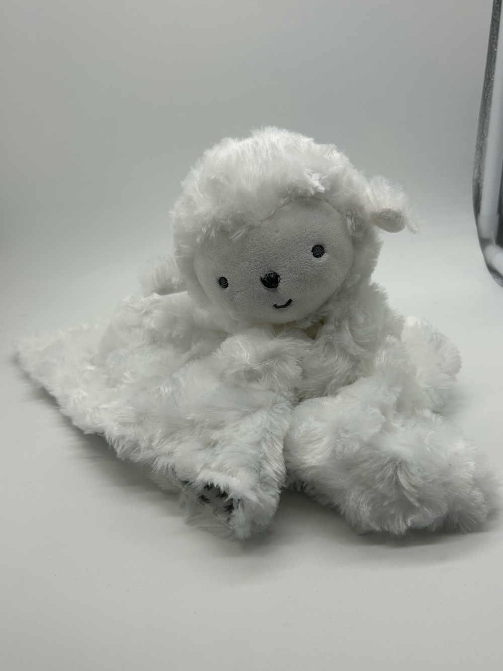 Carter's Just One You White Gray Lamb Baby‎ Security Blanket Lovey Star Plush